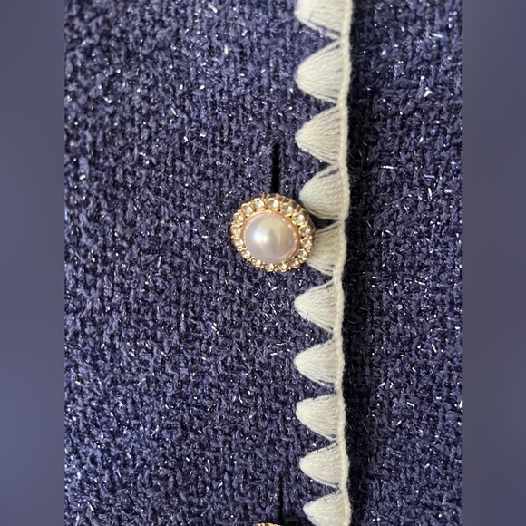 Alexia Admor Jaiya Chanel Lookalike Mini Dress in Navy Women’s Size 10 - Picture 10 of 14